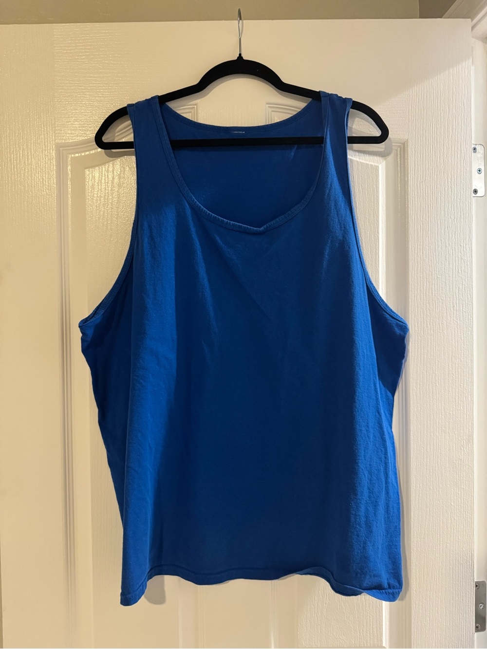 Solid Royal Blue, Blue/teal and Grey Tank Tops. Set of 3.
